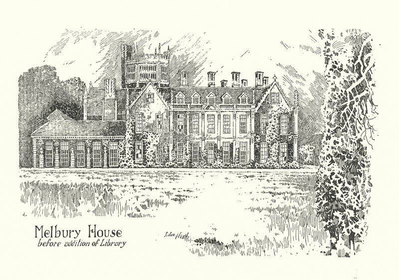 Dorset: Melbury House (litografia) autorstwa Sidney Heath
