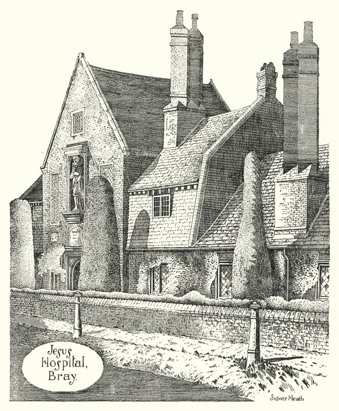 Szpital Jezusa, Bray (grawerowanie) autorstwa Sidney Heath