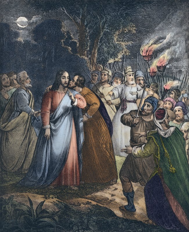 Judasz zdradza swojego Mistrza autorstwa Siegfried Detler Bendixen