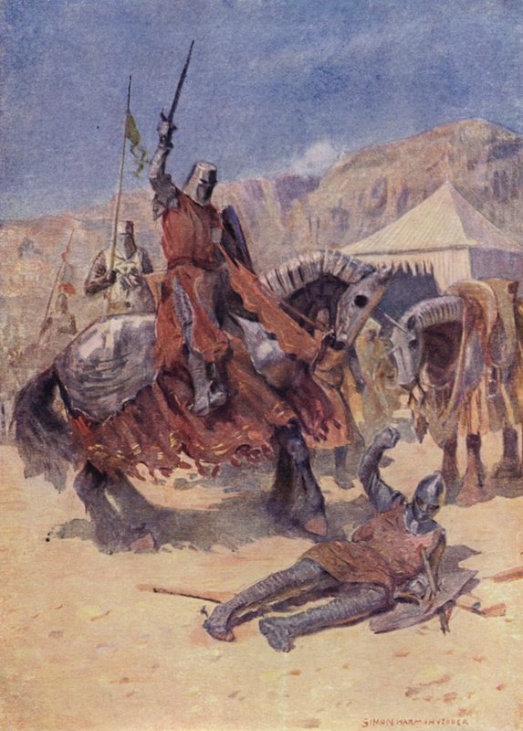 Ilustracja do „Talizmanu” Sir Waltera Scotta autorstwa Simon Harmon Vedder