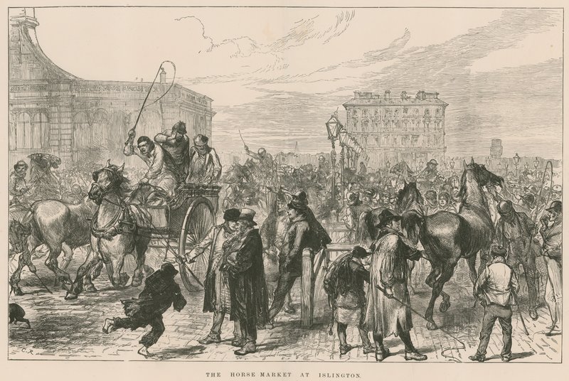 Targ koni w Islington autorstwa Sir John Charles Robinson