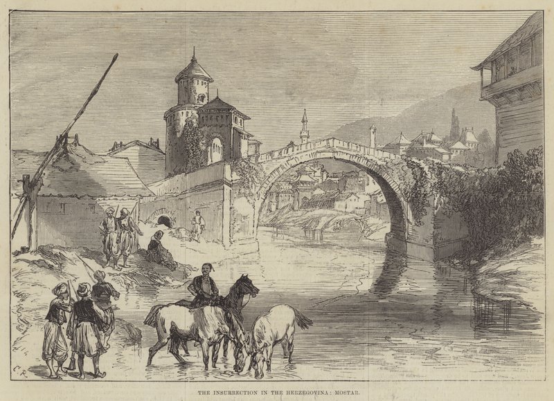 Powstanie w Hercegowinie, Mostar autorstwa Sir John Charles Robinson