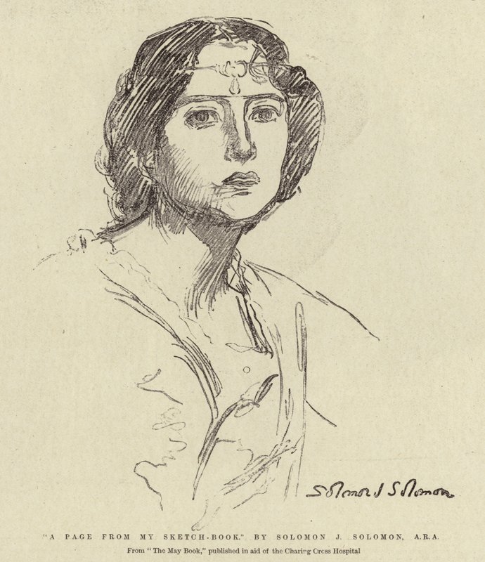 Strona z mojego szkicownika autorstwa Solomon Joseph Solomon