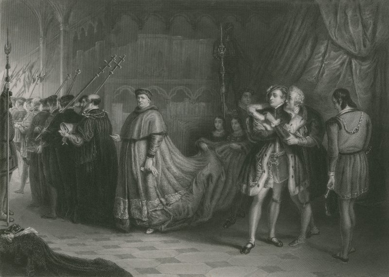 Kłótnia Wolseya i Buckinghama, króla Henryka VIII autorstwa Solomon Alexander Hart
