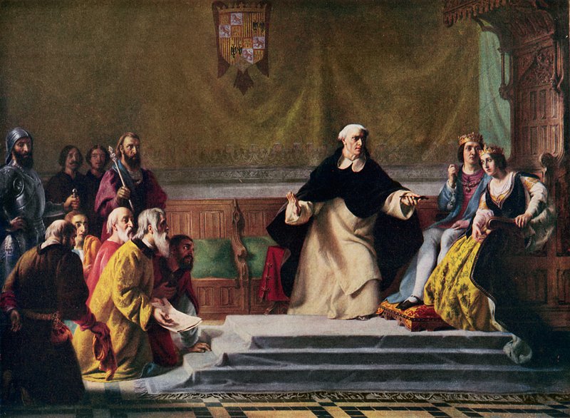 Wypędzenie Żydów z Hiszpanii, 1492, ilustracja do "Hutchinson