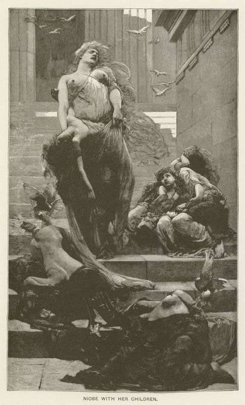 Niobe z dziećmi autorstwa Solomon Joseph Solomon