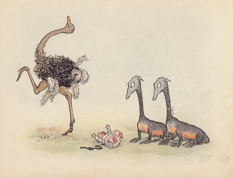 Ilustracja do Little Twin Dragons autorstwa S. Rosamond Praeger (kolorowa litografia) autorstwa Sophia Rosamond Praeger