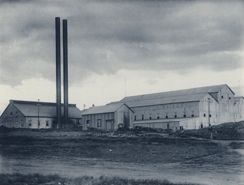 Bateria Crown Reef Gold Mining Company, zewnętrzna (zdjęcie czarno-białe) autorstwa South African Photographer