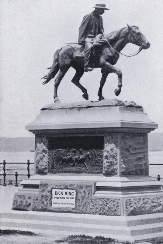 Dick King Memorial, Durban (zdjęcie czarno-białe) autorstwa South African Photographer