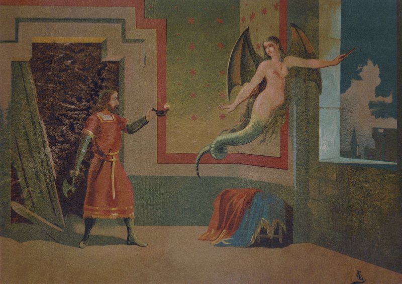 Przemiana ducha wody Melusine autorstwa Spanish School