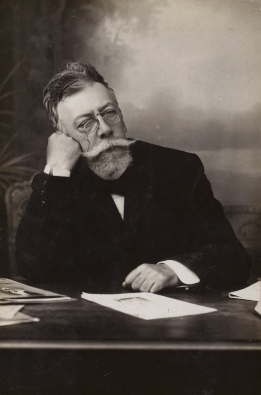 Angel Guimera (1845-1924), hiszpański dramaturg (zdjęcie czarno-białe) autorstwa Spanish Photographer