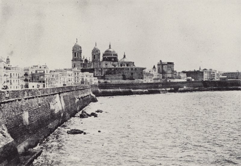 Kadyks: Mury południowe (zdjęcie czarno-białe) autorstwa Spanish Photographer