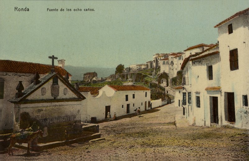 Fontanna Ośmiu Wylewów, Ronda, Hiszpania (zdjęcie kolorowe) autorstwa Spanish Photographer