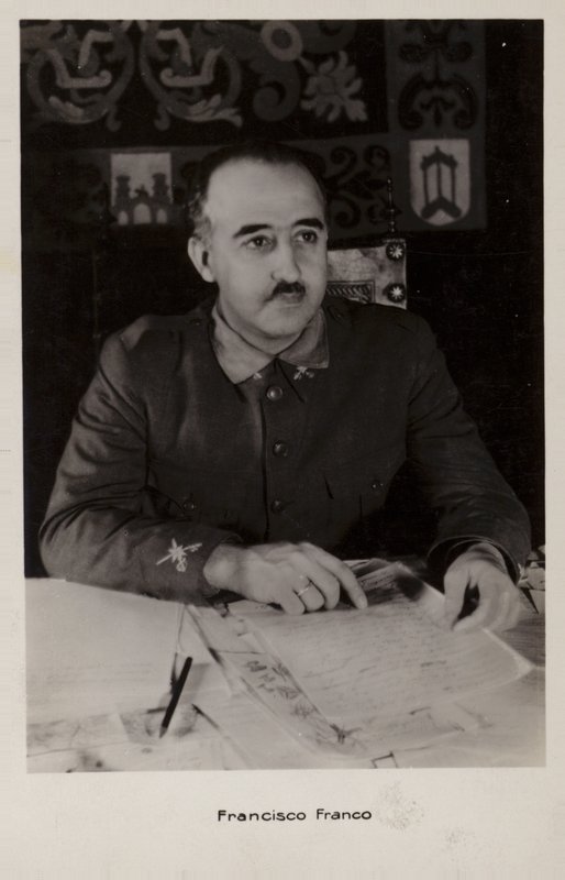 Francisco Franco (zdjęcie czarno-białe) autorstwa Spanish Photographer