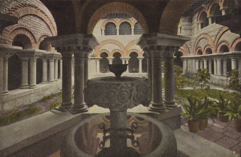 Montserrat: Claustre romanic; Claustro romanico (zdjęcie kolorowe) autorstwa Spanish Photographer