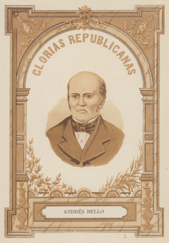 Andres Bello, wenezuelski humanista, polityk; filozof i poeta autorstwa Spanish School