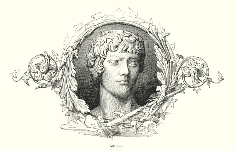 Antinous, bithniańska młodzież grecka i ulubieniec cesarza rzymskiego Hadriana (litos) autorstwa Spanish School
