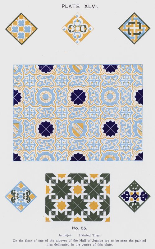 Azulejos, Malowane Płytki (kolor lito) autorstwa Spanish School