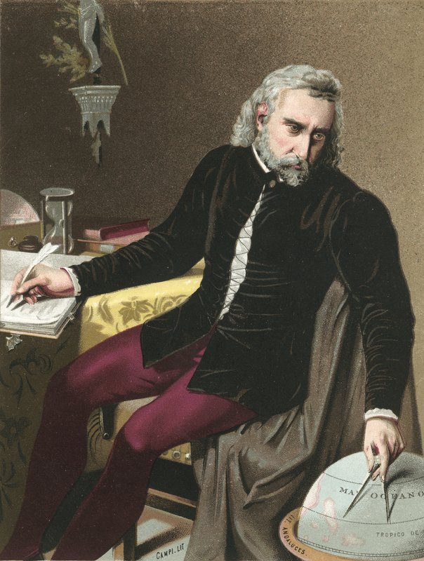 Krzysztof Kolumb z globusem autorstwa Spanish School