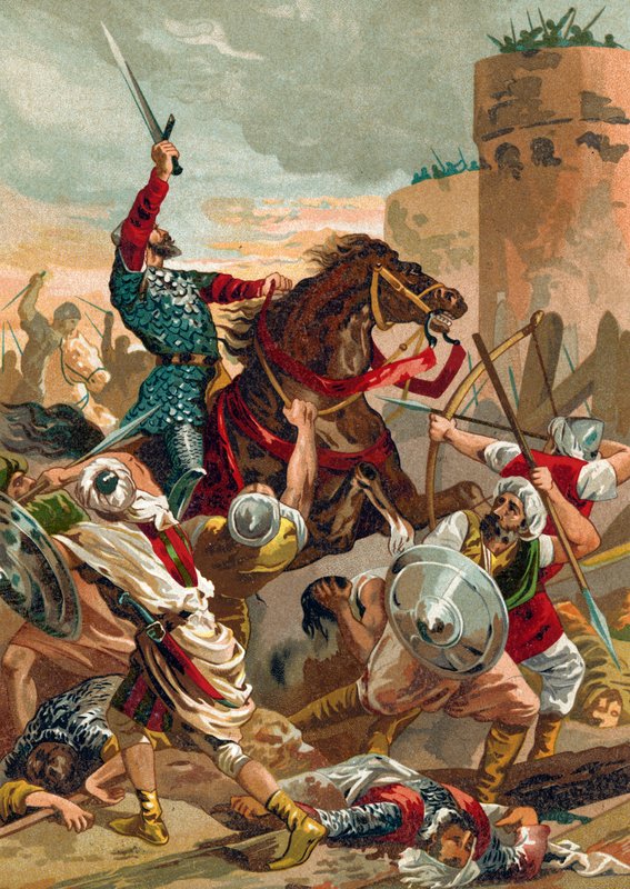 El Cid zagraża Walencji autorstwa Spanish School