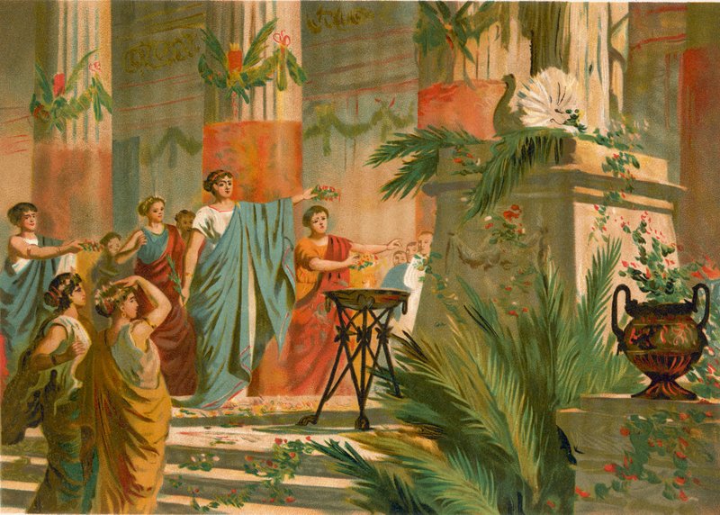 Uroczystości matron rzymskich autorstwa Spanish School