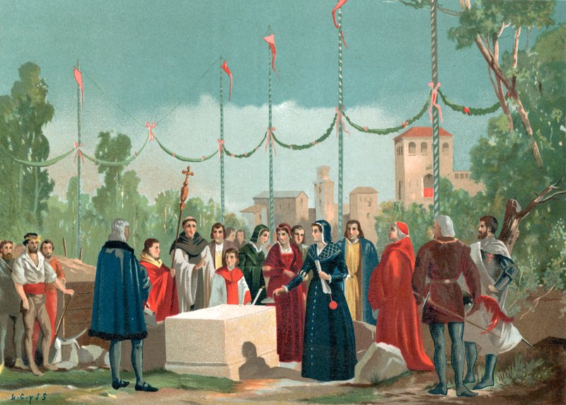 Założenie Szpitala Latynosów w Madrycie w 1506 r. autorstwa Spanish School