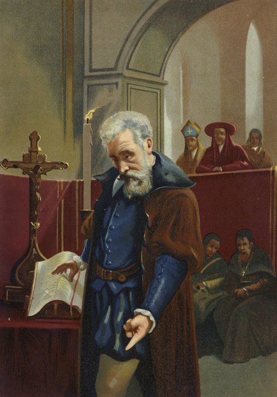 Galileo Galilei, włoski fizyk, matematyk i astronom autorstwa Spanish School