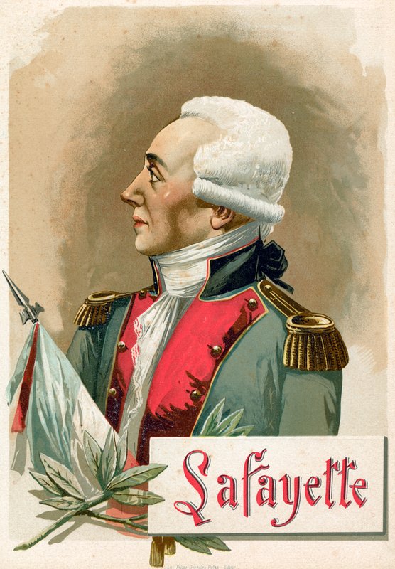 Gilbert du Motier, markiz Lafayette autorstwa Spanish School