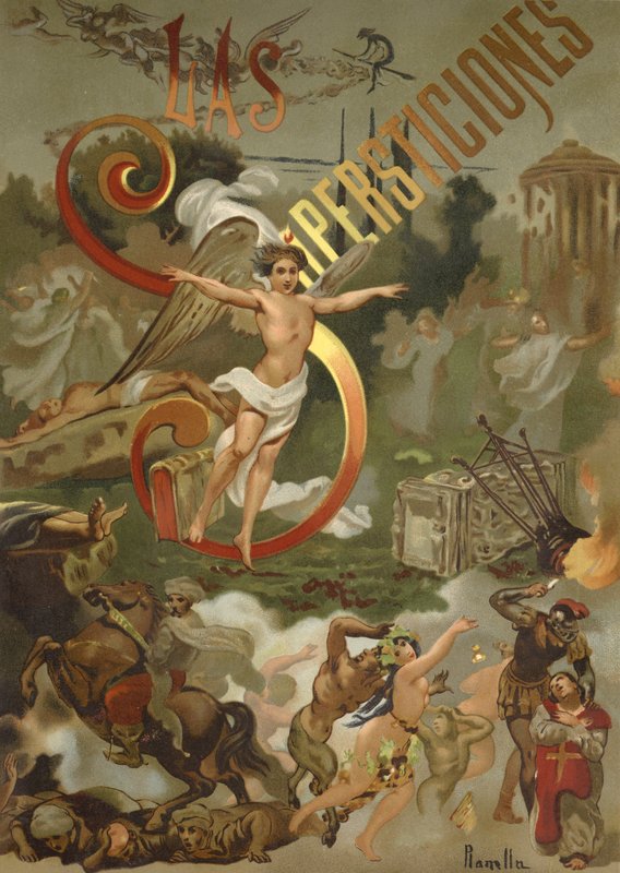 Ilustracja do przesądów ludzkości autorstwa Jose Coroleu autorstwa Spanish School
