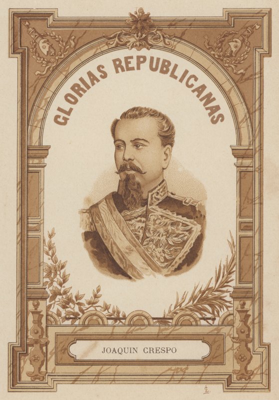 Joaquin Crespo, wenezuelski polityk i żołnierz autorstwa Spanish School