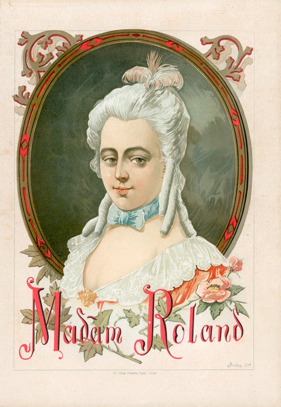 Marie-Jeanne Roland, lepiej znana po prostu jako Madame Roland autorstwa Spanish School
