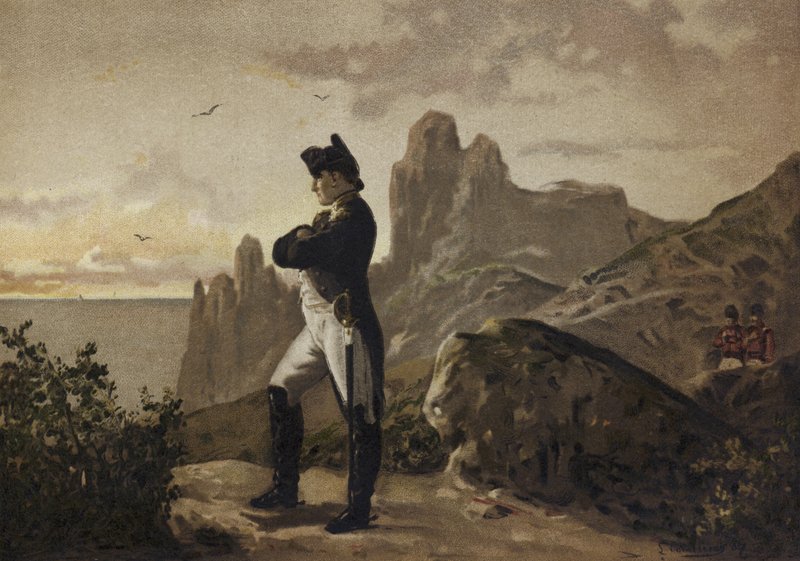 Napoleon na wygnaniu na Św. Helenie, 1815-1821 autorstwa Spanish School