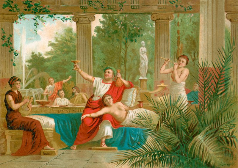 Nero w bachanalijskiej scenie autorstwa Spanish School