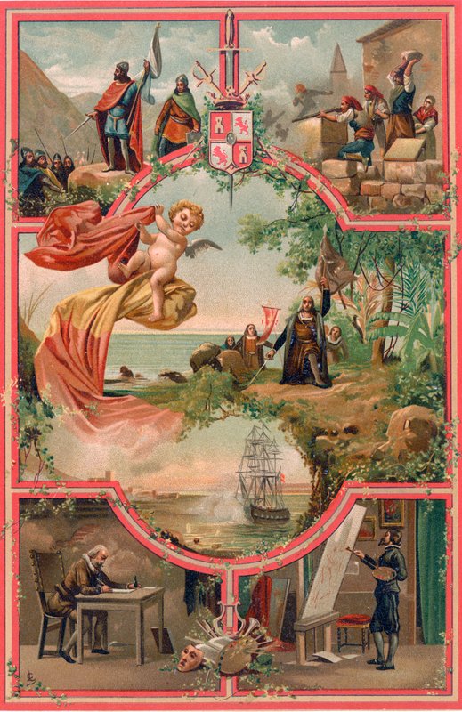 Hiszpańska historia - Frontyspis autorstwa Spanish School
