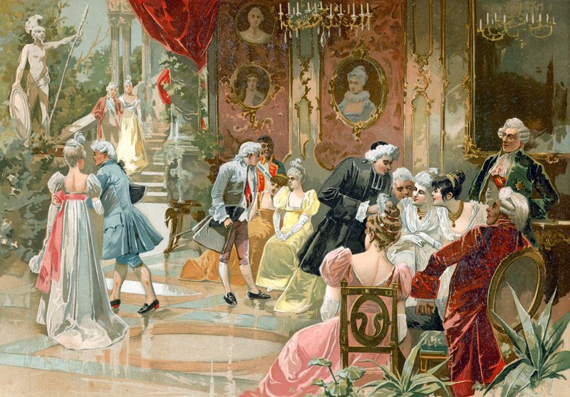 Dwór króla Francji Ludwika XV autorstwa Spanish School