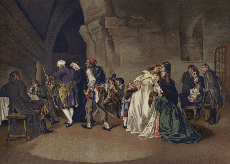 Rozstanie Ludwika XVI i Marii Antoniny, 1792 autorstwa Spanish School