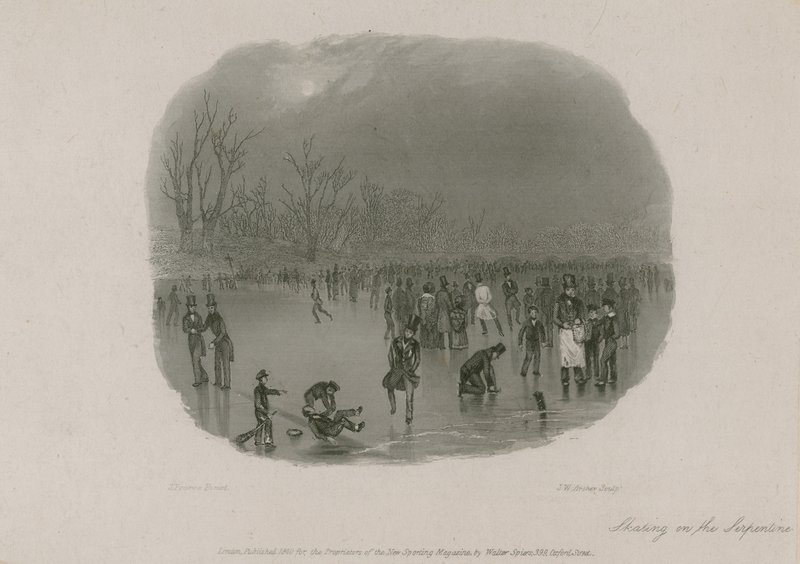 Łyżwiarstwo na Serpentine, Hyde Park, Londyn autorstwa Stephen Pearce