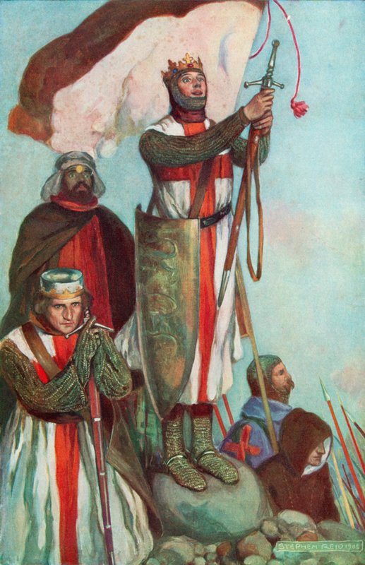 Krzyżowcy obserwujący Jerozolimę (kolor lito) autorstwa Stephen Reid