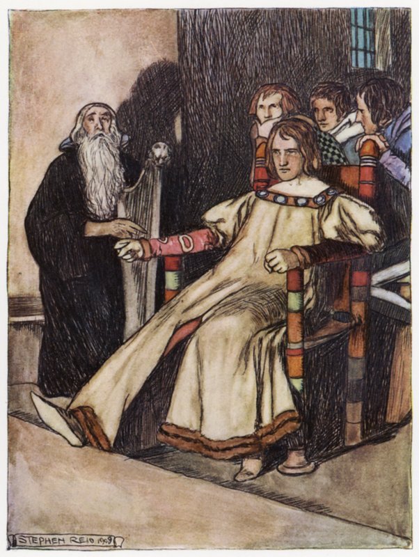 Ilustracja do Zygfryda pogromcy smoków (kolor lito) autorstwa Stephen Reid