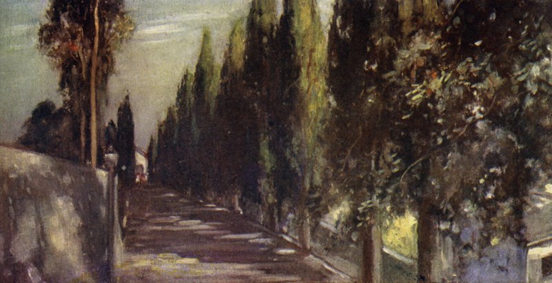Aleja Spotkań, San Miniato (kolor lito) autorstwa Stephen Reid