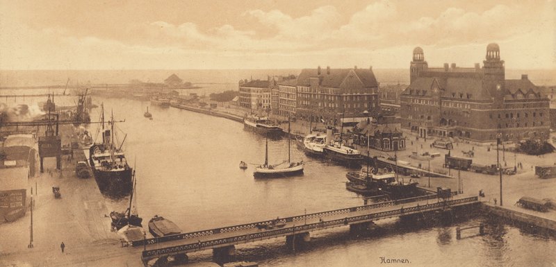 Malmo: port (zdjęcie czarno-białe) autorstwa Swedish Photographer