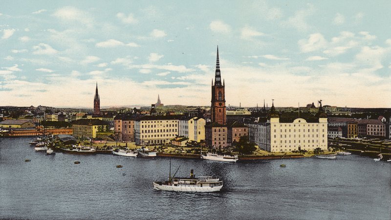 Sztokholm: Riddarholmen (kolorowe zdjęcie) autorstwa Swedish Photographer