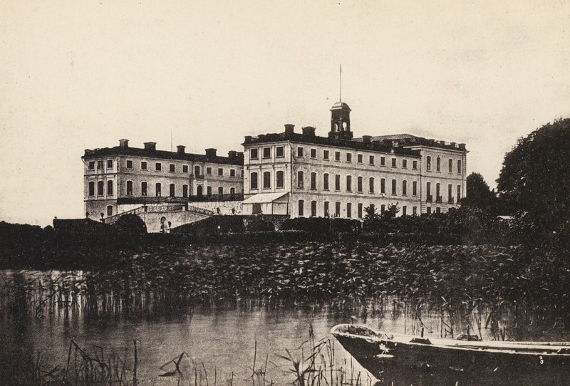 Szwecja / Szwecja: Sodermanland, zamek Tullgarns (zdjęcie czarno-białe) autorstwa Swedish Photographer