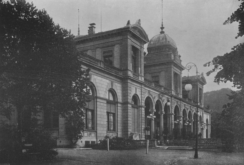 Baden, Le Kursaal (czarno-białe zdjęcie) autorstwa Swiss Photographer