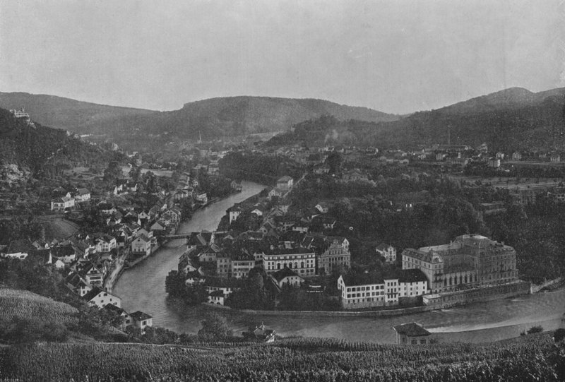 Baden, Vue Generale (zdjęcie czarno-białe) autorstwa Swiss Photographer