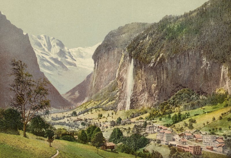 Oberland Berneński: Lauterbrunnen (kolorowe zdjęcie) autorstwa Swiss Photographer