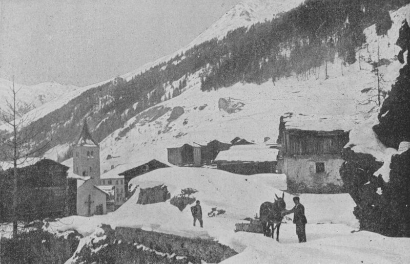 Bourg Saint-Pierre, Route du Saint-Bernard (zdjęcie czarno-białe) autorstwa Swiss Photographer