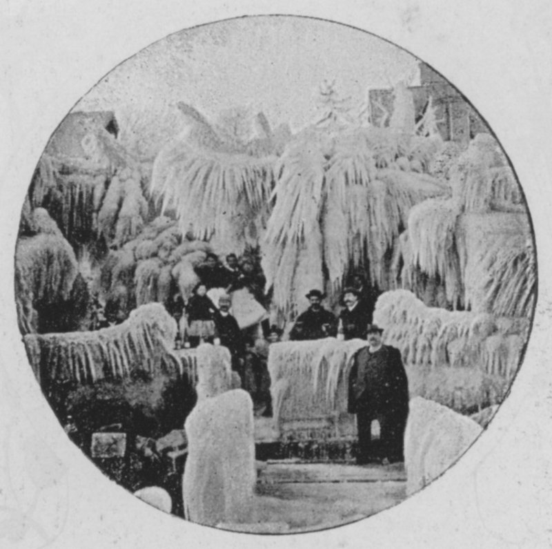 Efekt wiatru w Genewie, zima 1896 (zdjęcie czarno-białe) autorstwa Swiss Photographer