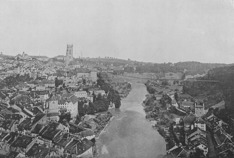Fryburg (zdjęcie czarno-białe) autorstwa Swiss Photographer