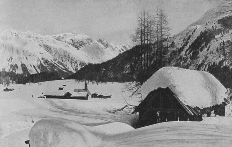 Laret Davos (zdjęcie czarno-białe) autorstwa Swiss Photographer